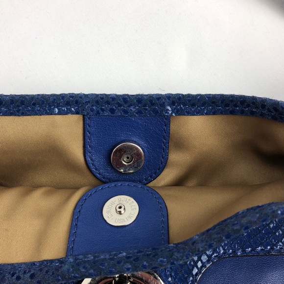Coach Leather Purse, Blue Silver Accents - Picture 9 of 15